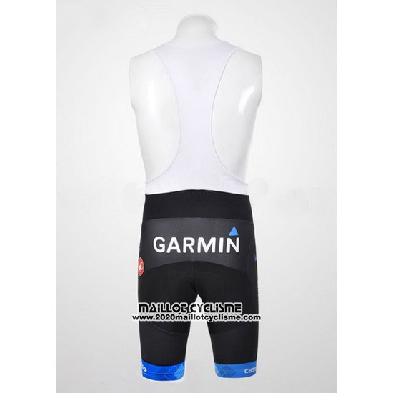 2012 Maillot Ciclismo Garmin Cervelo Blanc et Azur Manches Courtes et Cuissard